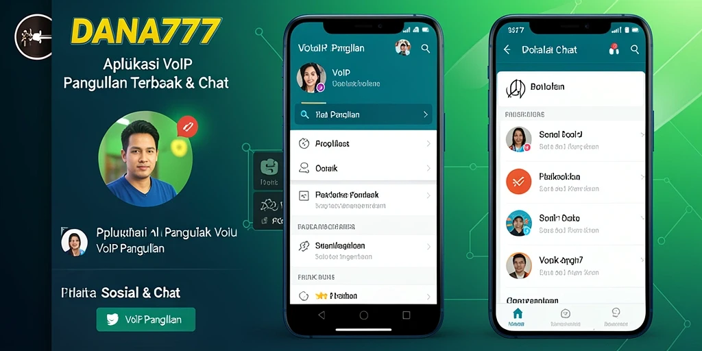 Tampilan antarmuka DANA777 yang sederhana dan fungsional untuk VoIP Panggilan.