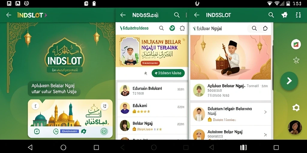 Tampilan antarmuka aplikasi INDSLOT yang menarik dan intuitif.