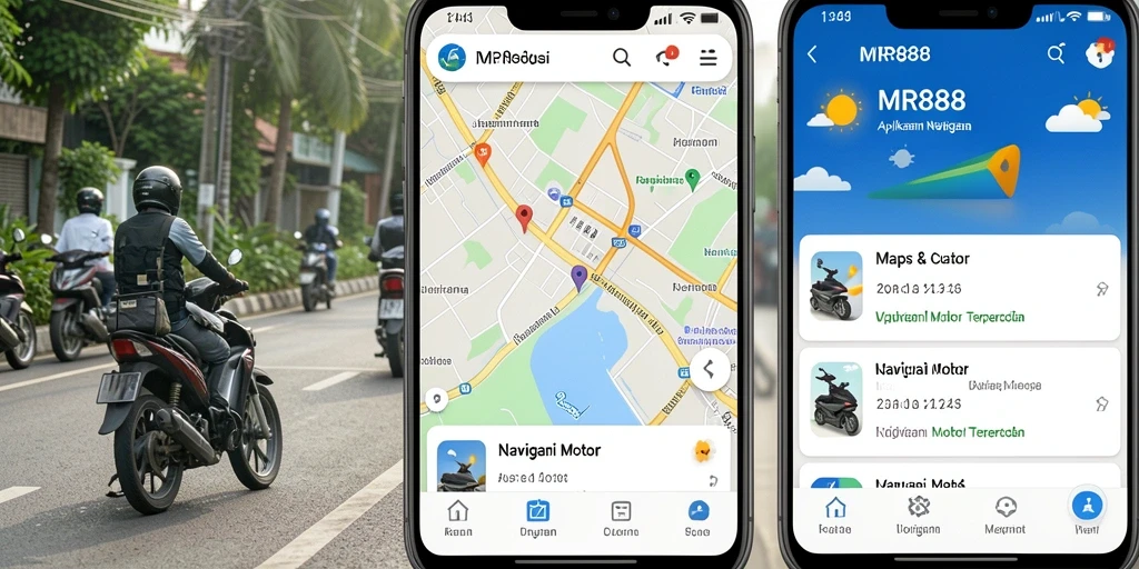 Tampilan antarmuka MR888 dengan fitur navigasi lengkap.