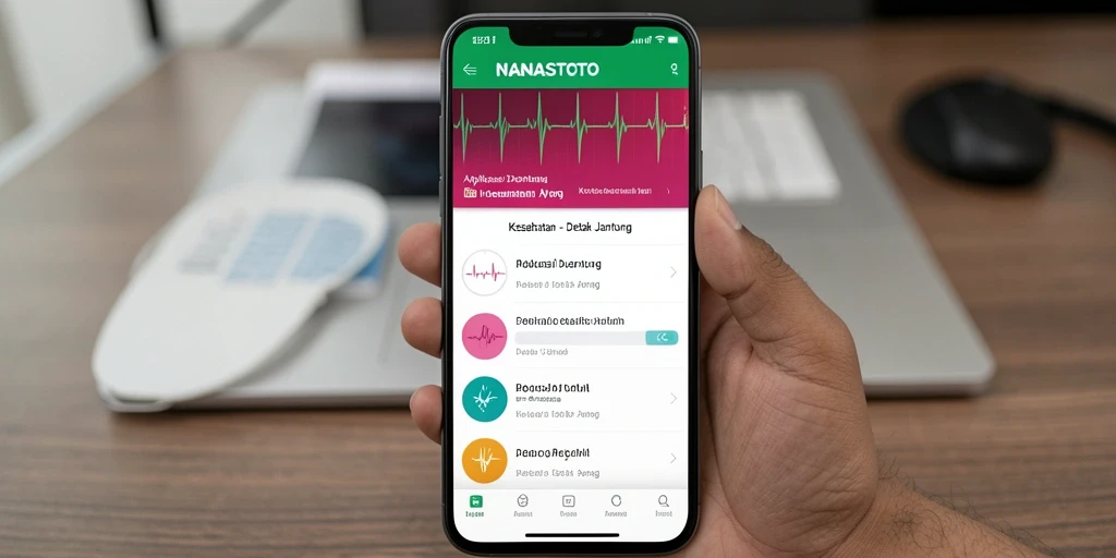 Antarmuka aplikasi NANASTOTO yang sederhana dan informatif.