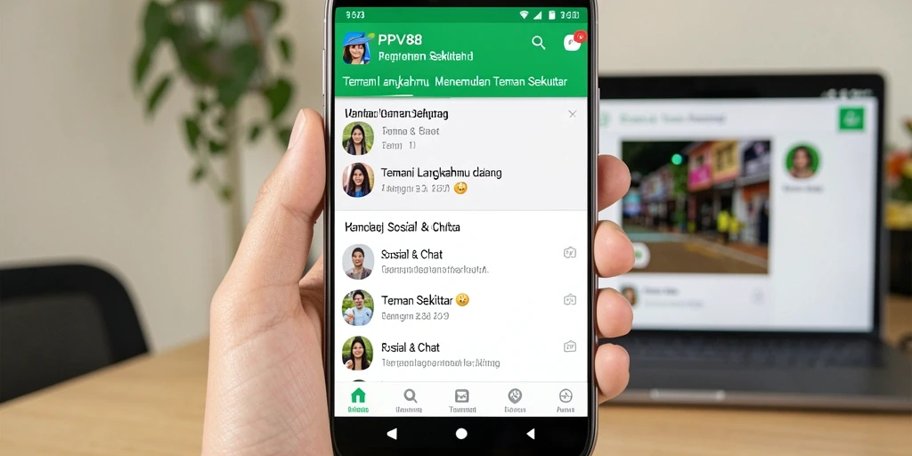 Tampilan antarmuka aplikasi PPV88 yang user-friendly dan interaktif.