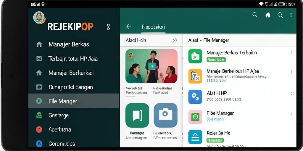 Tampilan antarmuka utama REJEKIPOP yang memudahkan pengelolaan file.