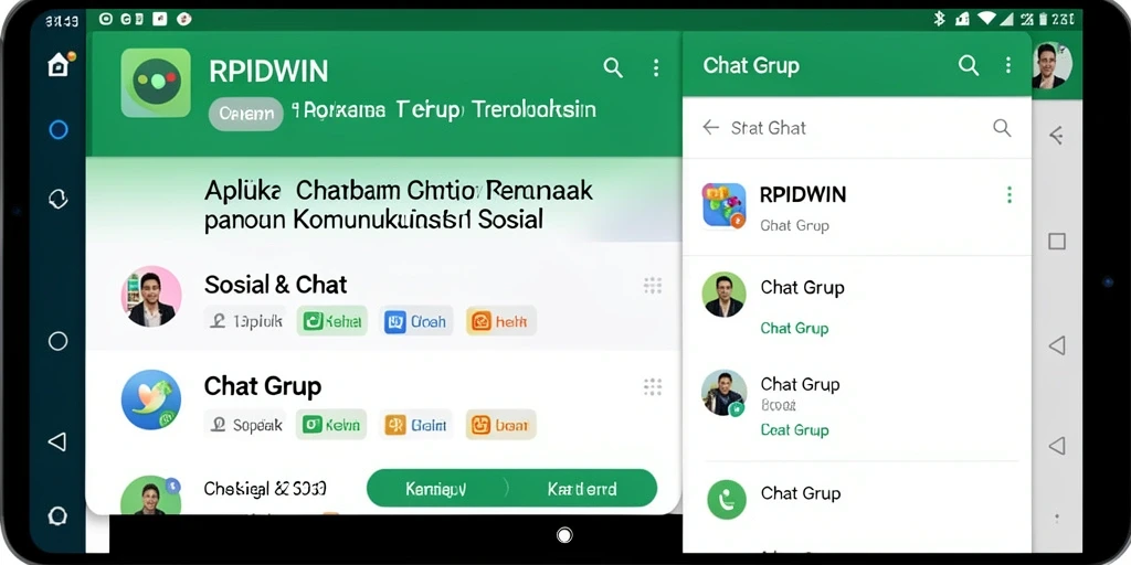 Antarmuka pengguna RPIDWIN yang intuitif untuk chat grup.