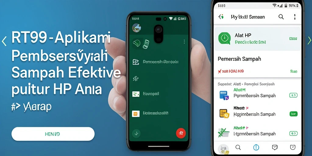 Antarmuka RT99 yang bersih dan fungsional untuk pembersihan sampah.