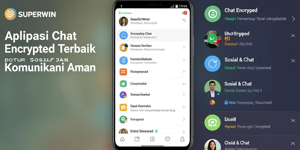 Antarmuka aplikasi SUPERWIN yang ramah pengguna dan aman untuk chatting.