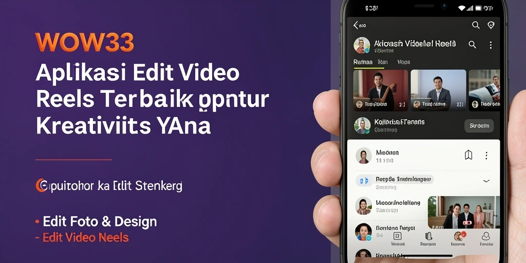 Antarmuka user-friendly WOW33 untuk Edit Video Reels yang mudah digunakan.